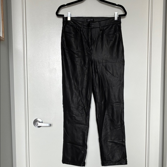 Reitmans Signature Black Leather Look Pants - Picture 1 of 3